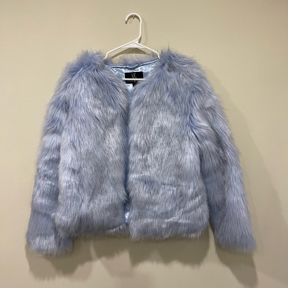 Unreal fur pastel blue jacket